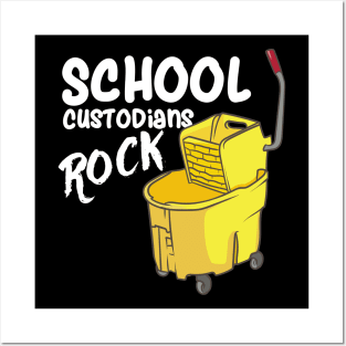 School Custodians Rock Janitor Posters and Art